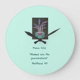 Peace Lily Große Wanduhr