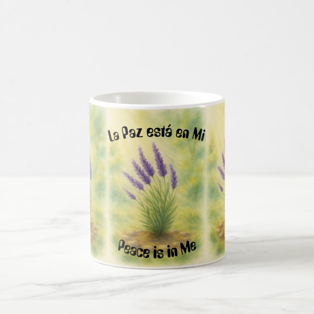 Peace Lives Within/La paz está en mí  Kaffeetasse (Mittel)