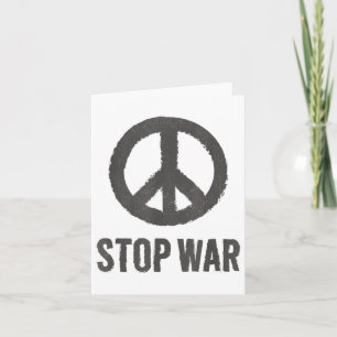 Peace Logo Hippie-Symbol Stopp War Protest Frieden Karte