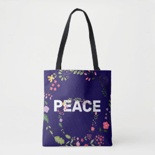PEACE Logo Navy Tasche