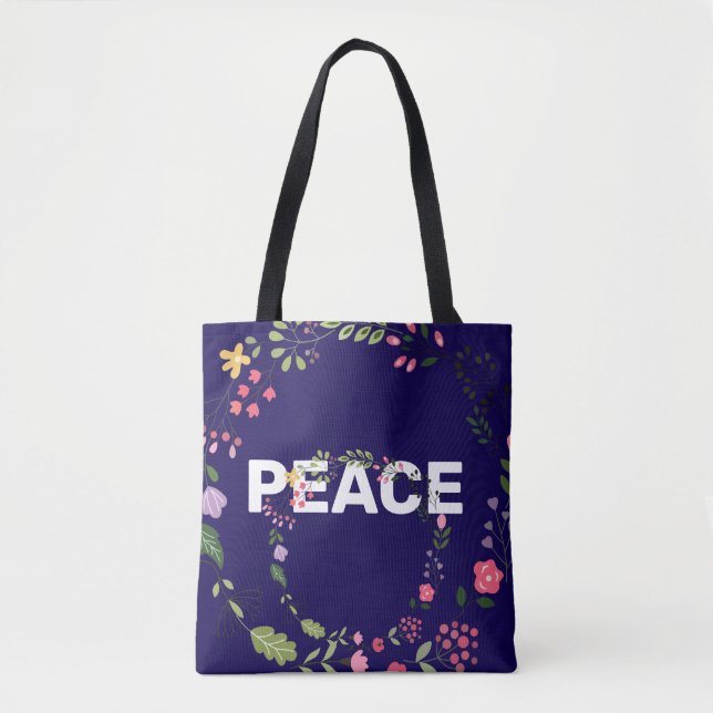 PEACE Logo Navy   Tasche (Vorderseite)