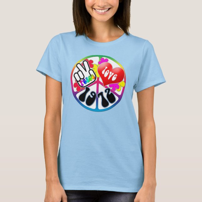 Peace Love 1972 T-Shirt (Vorderseite)