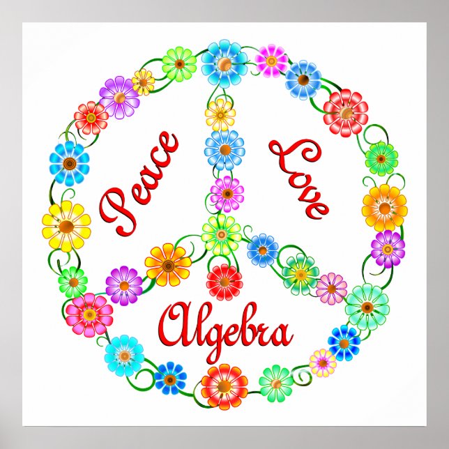 Peace Love Algebra Poster (Vorne)