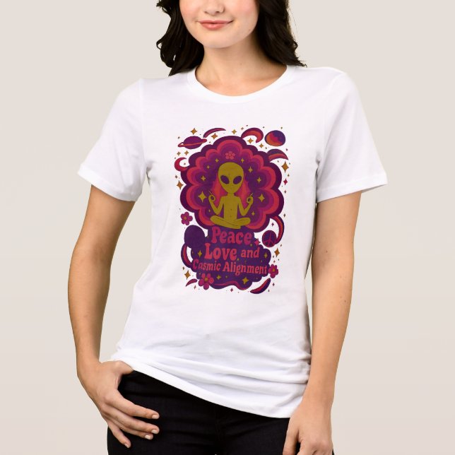 Peace Love and Cosmic Alignment – Cosmic Souls Tri-Blend Shirt (Vorderseite)