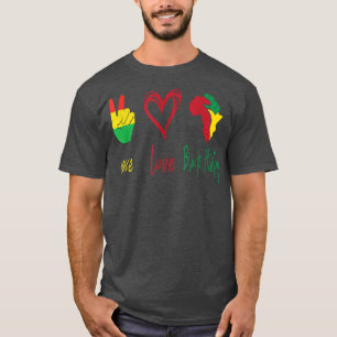 Peace, Love, Black History Month Black Pride 1865 T-Shirt