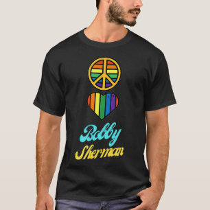 Peace Love Bobby Sherman 60s 70s Groovy Greeting T-Shirt