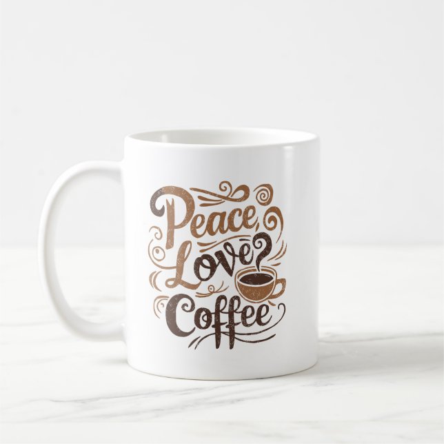 Peace Love café Mug (Gauche)