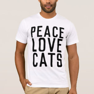 PEACE LOVE CATS, T-shirts de chat et chemises musc