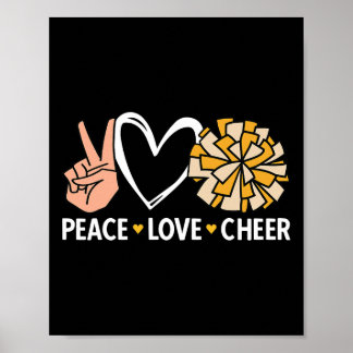 Peace Love Cheer Mom Cheerleading Cheerleader Mom  Poster