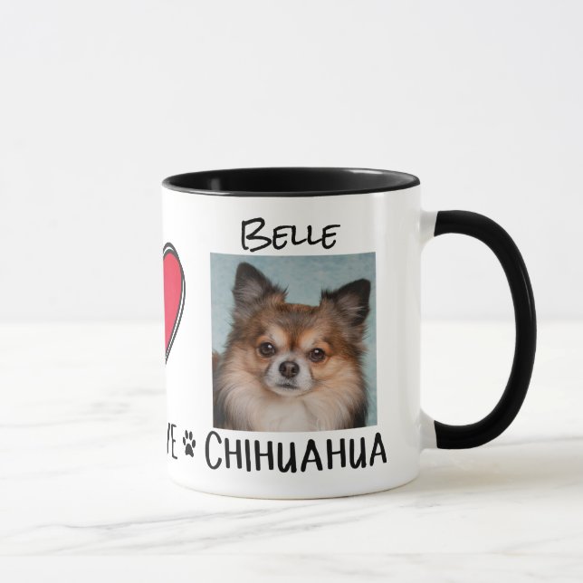 Peace Love Chihuahua Love Mug (Droite)