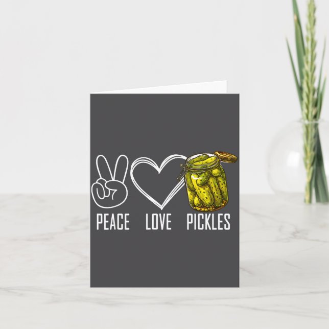 Peace Love Ckles Retro Jar Of Sliced Ckles Funny F Karte (Vorderseite)