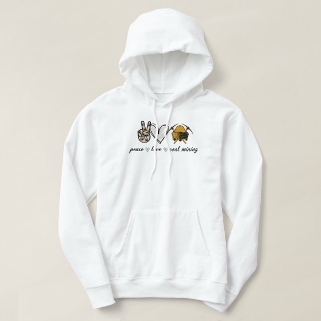 Peace Love Coal Mining Shirt (Design vorne)