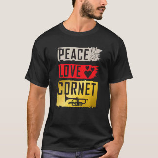 Peace Love Cornet Sleep Trombone Repeat Cornt Inst T-Shirt