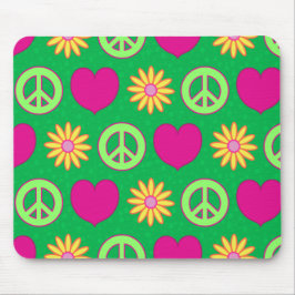 Peace Love Daisies Mousepad