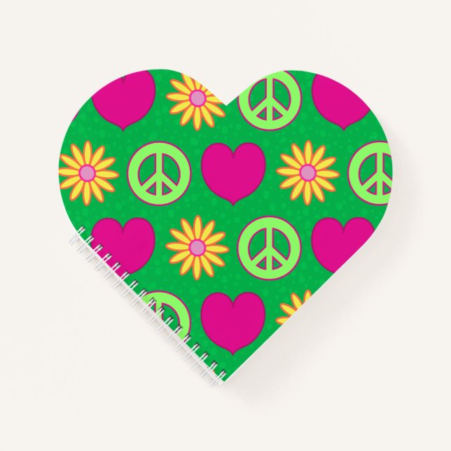 Peace Love Daisies Notizbuch (Vorderseite)