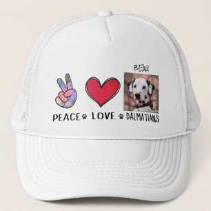 Peace Love Dalmatians Dog Lovers Truckerkappe