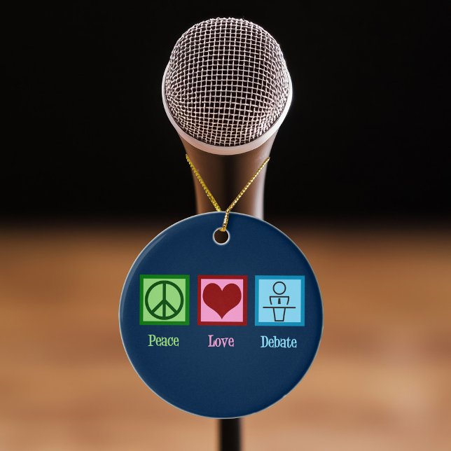 Peace Love Debate Team Keramik Ornament (Von Creator hochgeladen)