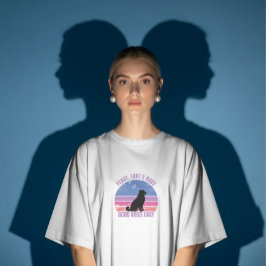 Peace, Love, Dogs T-Shirt, Retro-Sonnenuntergang T T-Shirt