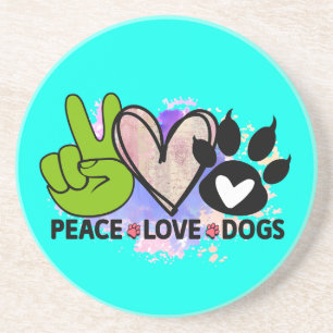 Peace Love Dogs Untersetzer – Boho Haustierliebhab
