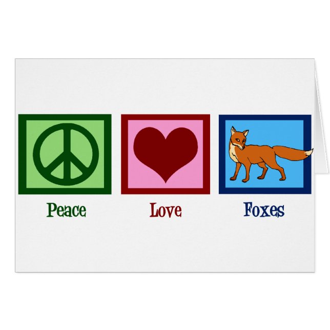 Peace Love Foxes (Devant horizontal)