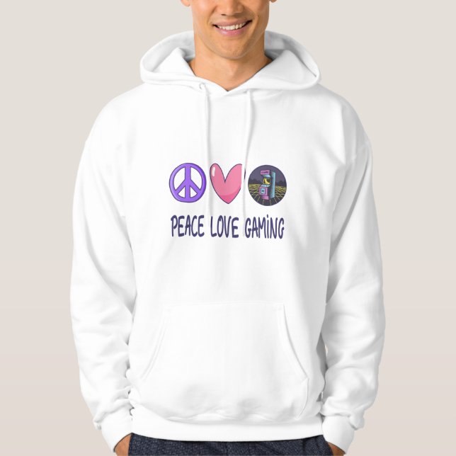 Peace Love Gaming Hoodie (Vorderseite)