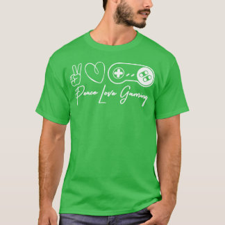Peace Love Gaming lustiges Mädchen T-Shirt