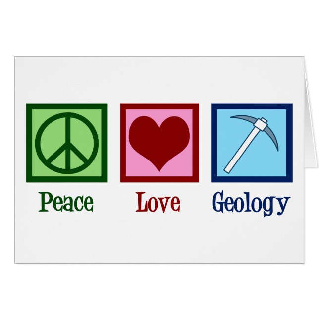 Peace Love Geology Card (Vorderseite (Horizontal))