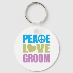 Peace Love Groom Schlüsselanhänger