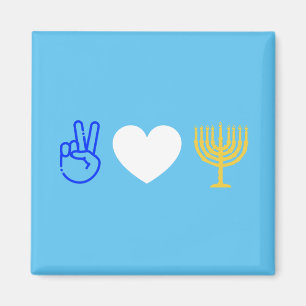 Peace Love & Hanoukka Magnet