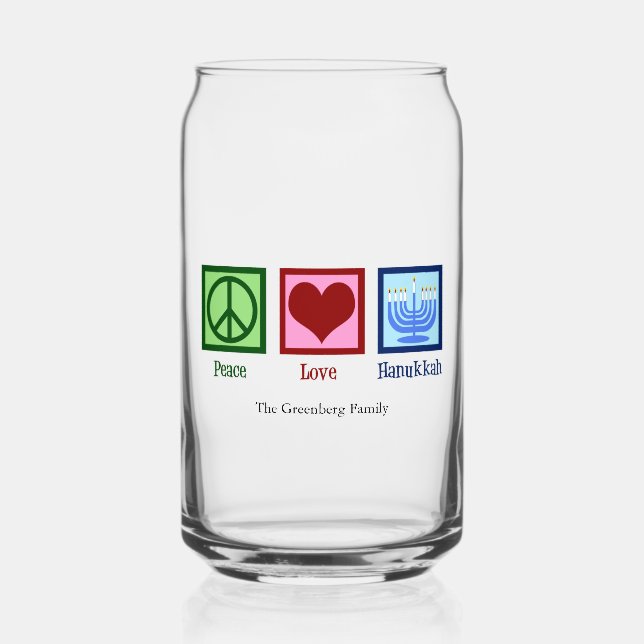 Peace Love Hanukkah Cute Custom (Recto)