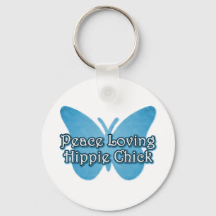 Peace Love Hippie Chick Schlüsselanhänger