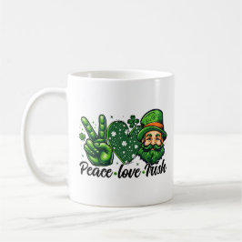 Peace Love Irish Mug - Parfait pour St. Patrick's 