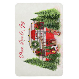 Peace Love & Joy Christmas Trailer Camper Magnet