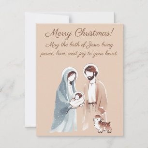 Peace, Love & Joy in Christ's Birth Greeting Card Einladung