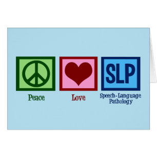 Peace Love Language Pathology Card