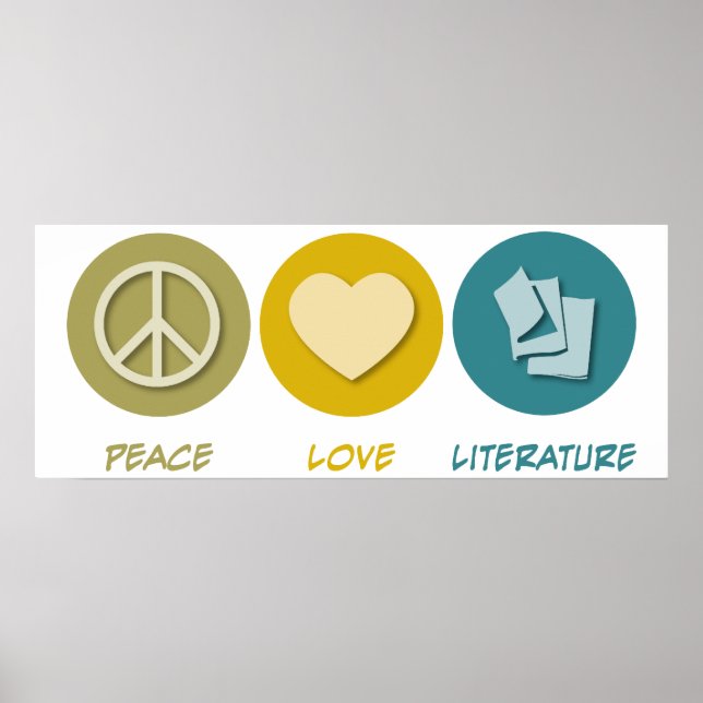 Peace Love Literature Poster (Vorne)