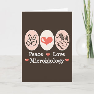 Peace Love Microbiologie Carte de voeux