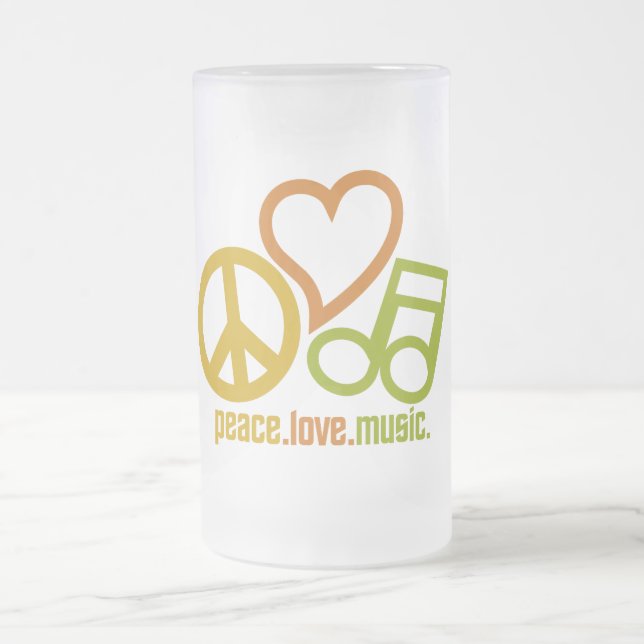 Peace Love Mug - choisir style & couleur (Centre)