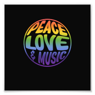 Peace Love Music Support Earth World Peace Day Fotodruck
