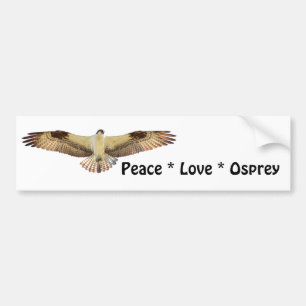 Peace Love Osprey Osprey Bumper Sticker