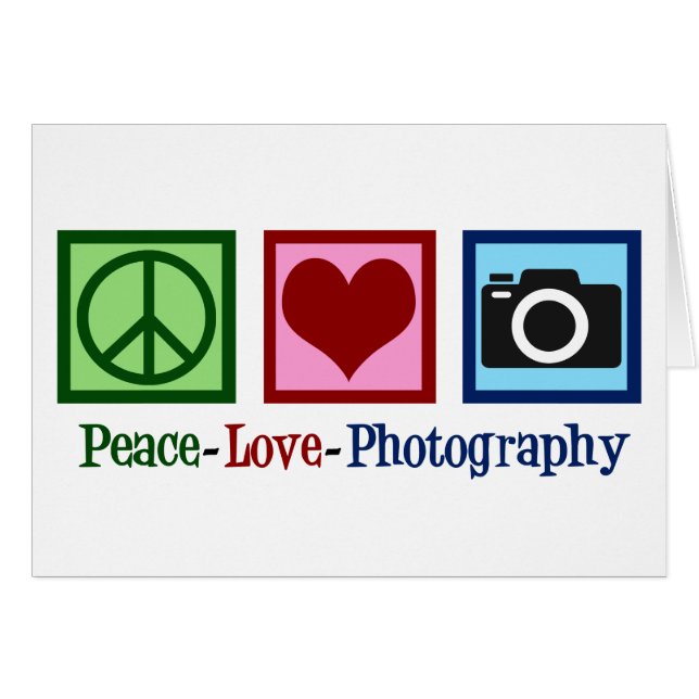 Peace Love Photography Studio Carte de vacances (Devant horizontal)