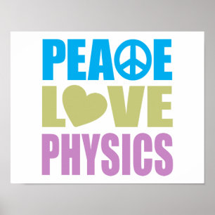 Peace Love Physics Poster