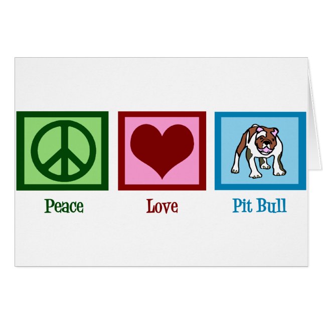 Peace Love Pit Bull (Devant horizontal)
