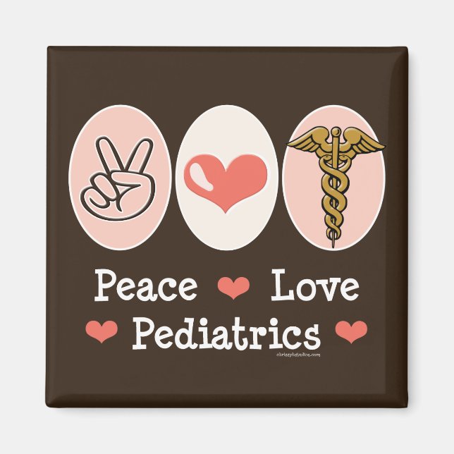 Peace Love PM&R Magnet Physiatry -... - Customisé (Devant)