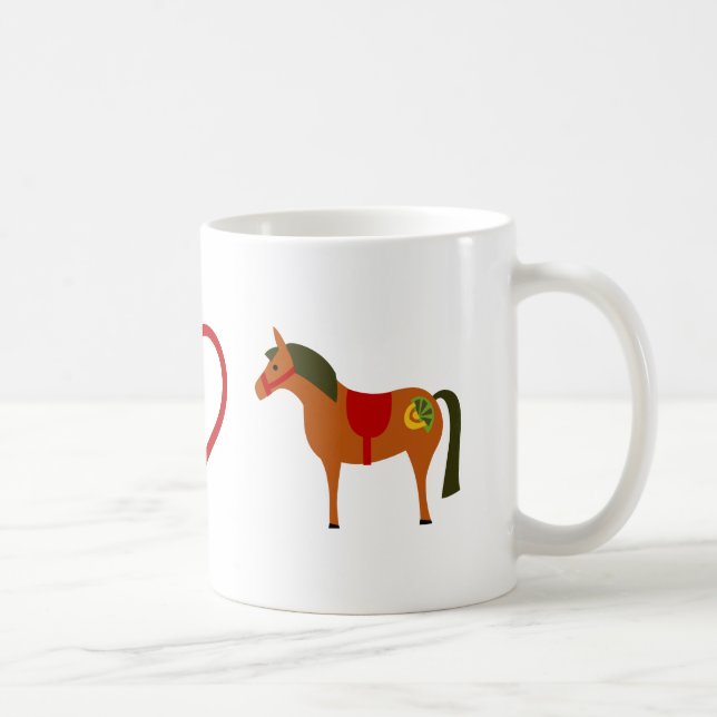Peace Love Ponies Horse Mug (Droite)