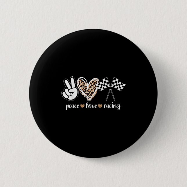 Peace Love Racing  Button (Vorderseite)