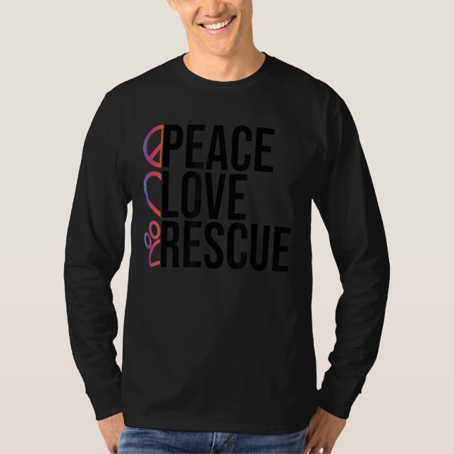 Peace Love Rescue T-Shirt (Vorderseite)