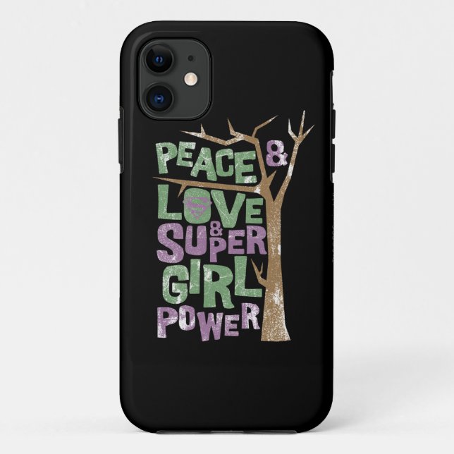 Peace Love & Supergirl Power Case-Mate iPhone Hülle (Rückseite)