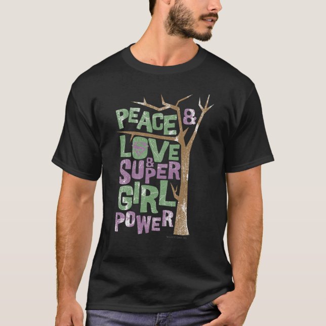 Peace Love & Supergirl Power T-Shirt (Vorderseite)
