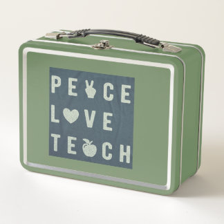 Peace Love Teach Lunchbox Geschenk für Lehrer Esse